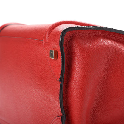 Celine Drummed Calfskin Mini Luggage Coquelicot 18 of 19