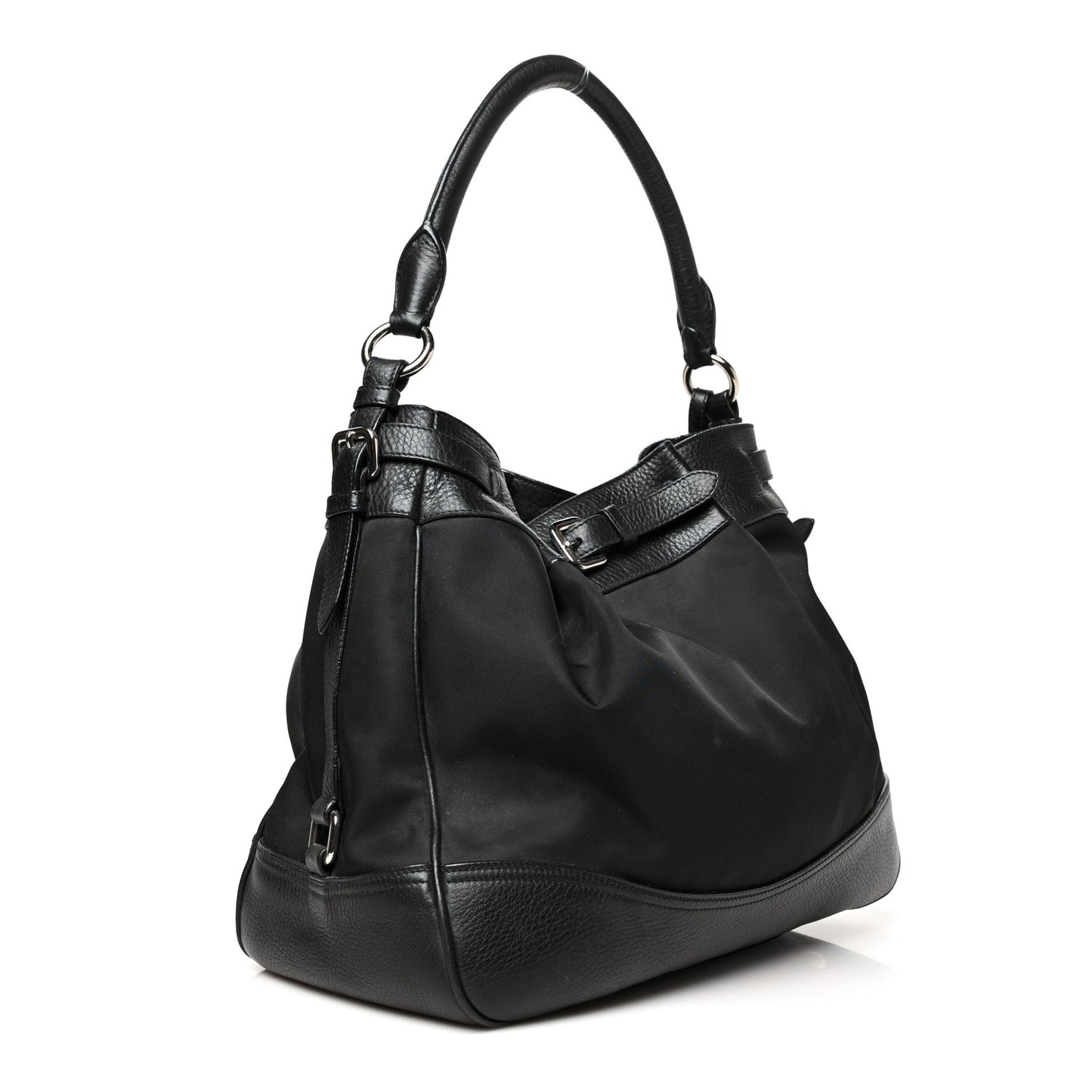 Nylon Vela Bucket Bag Black