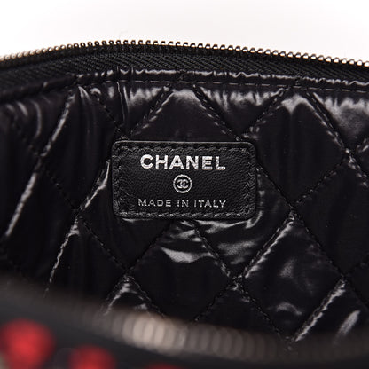 Chanel Tweed Quilted Medium Cosmetic Case Black 6 of 8