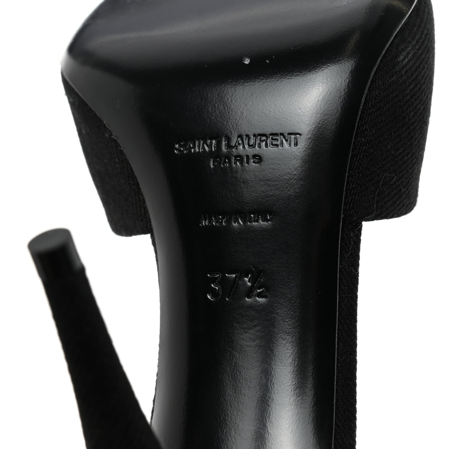 Saint Laurent Denim La 16 Mule Sandals 37.5 Black 8 of 8