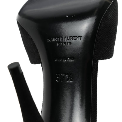 Saint Laurent Denim La 16 Mule Sandals 37.5 Black 8 of 8