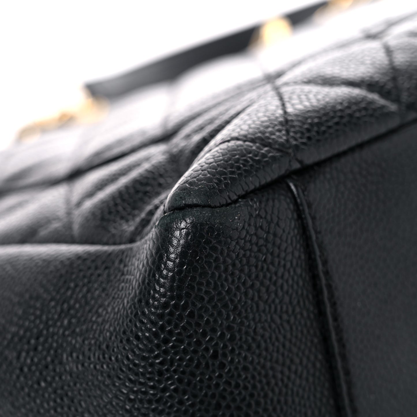 Caviar Quilted Grand Shopping Tote GST Black