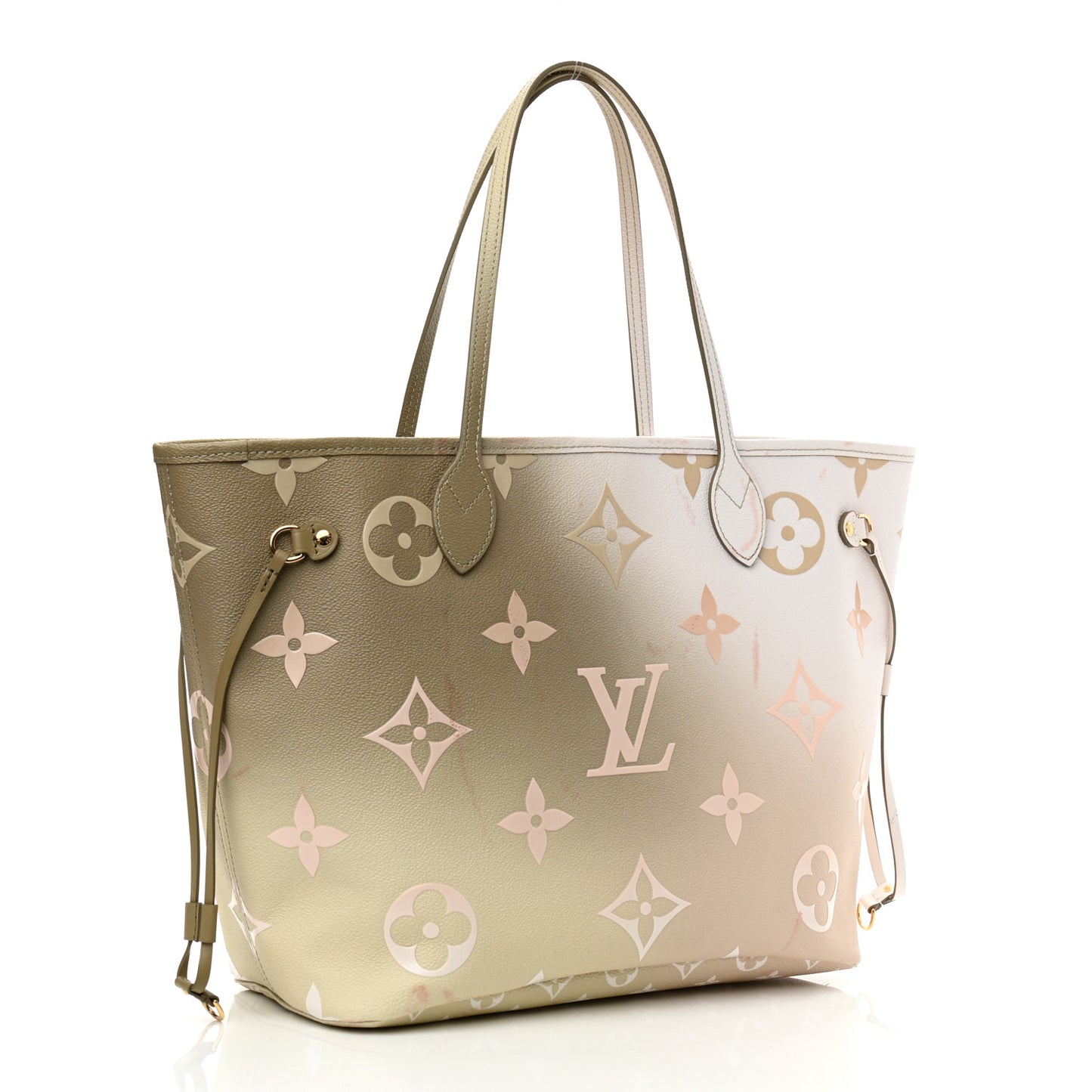 Monogram Giant Spring In The City Neverfull MM Sunset Kaki