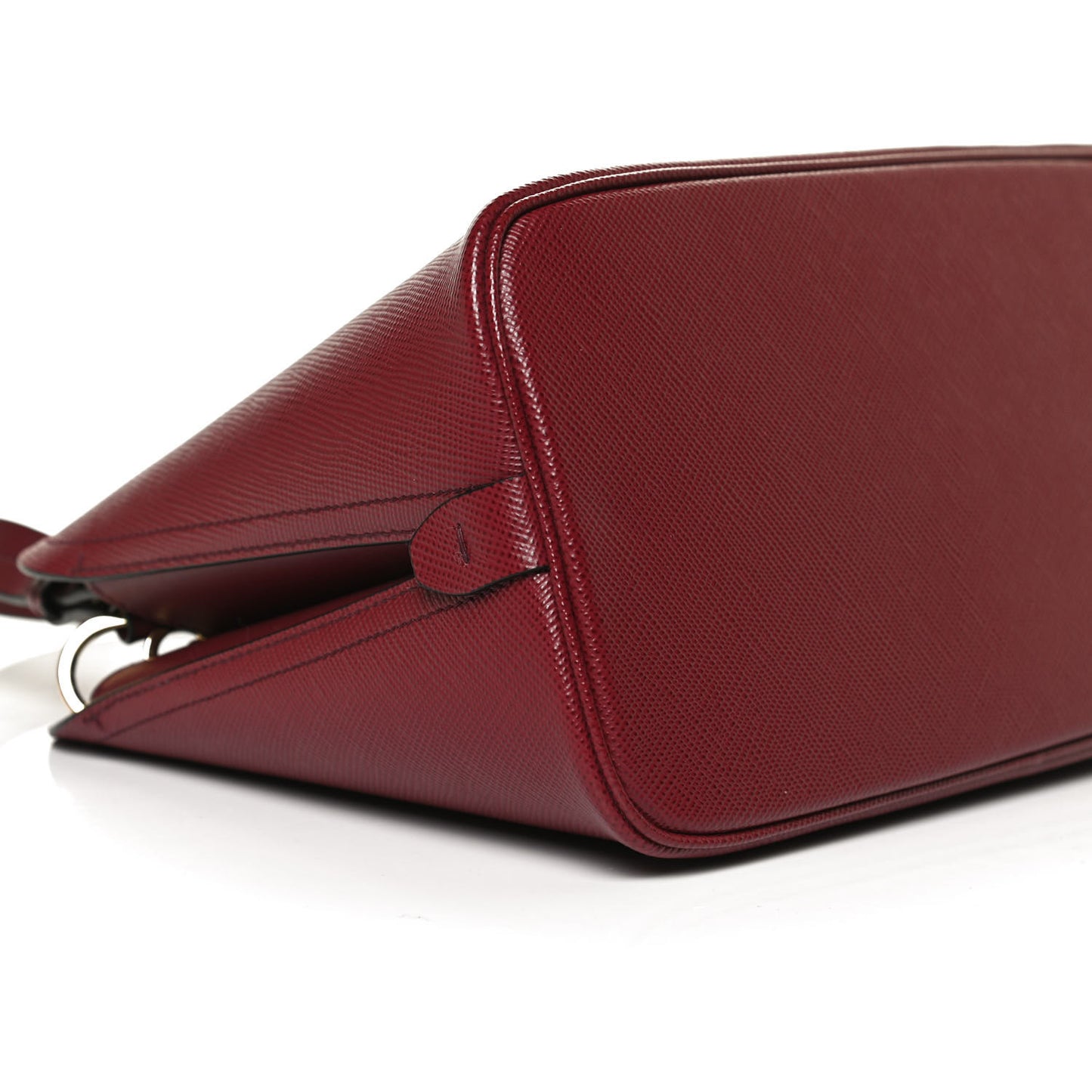 Saffiano Cuir Small Matinee Tote Cherry Black