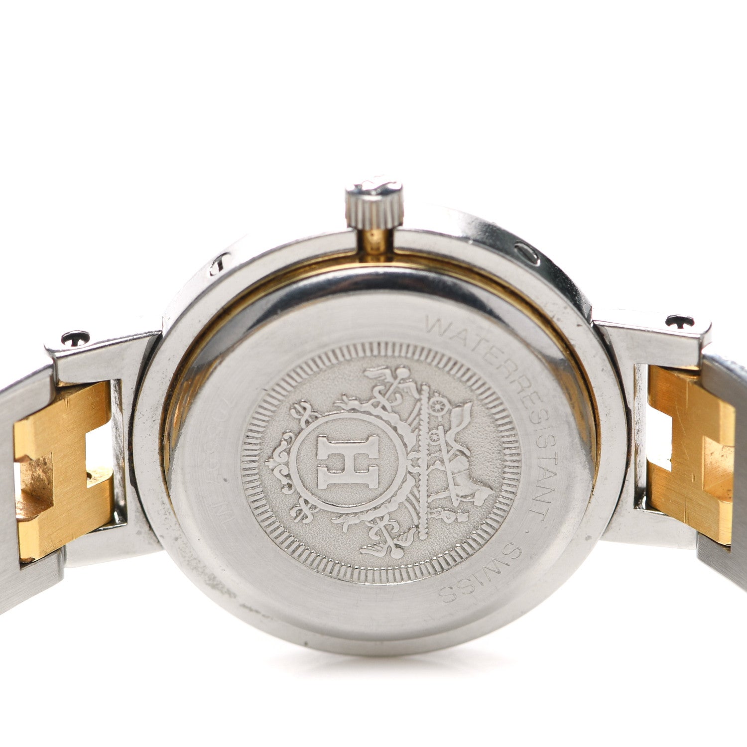 Hermes Stainless Steel 24mm Clipper Quartz Watch Gold 4 of 5