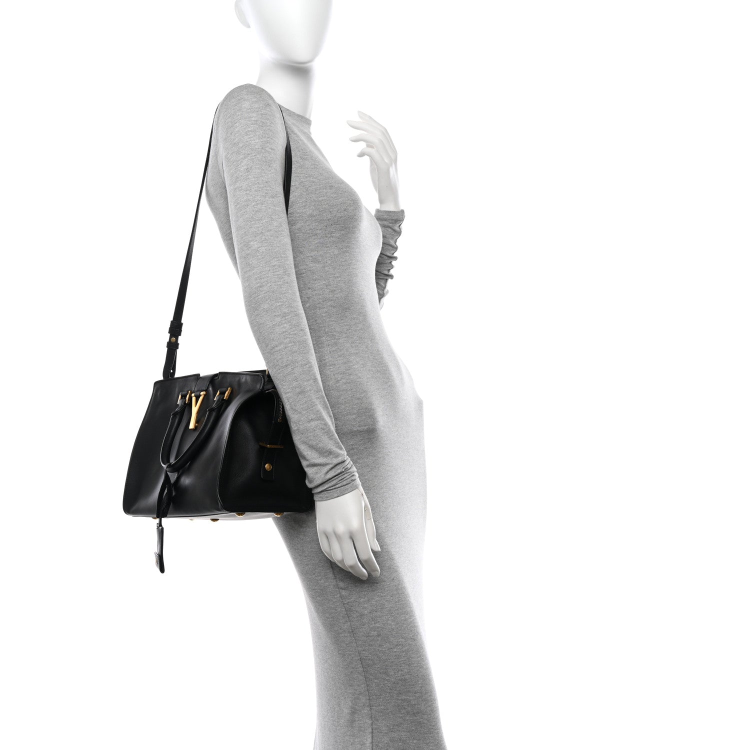 Saint Laurent Calfskin Small Classic Y Cabas Black 2 of 14