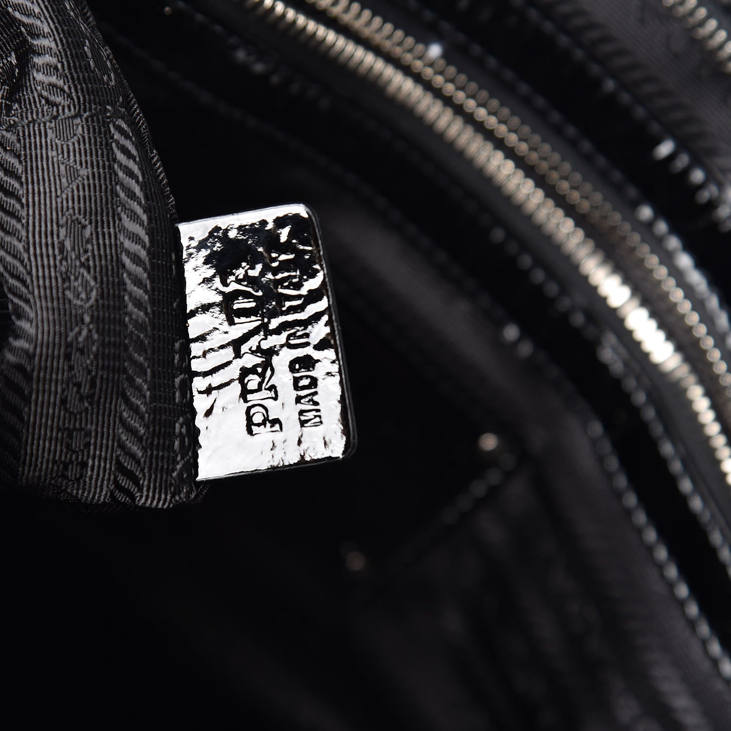 Prada Vernice Chevron Dome Satchel Black 7 of 12