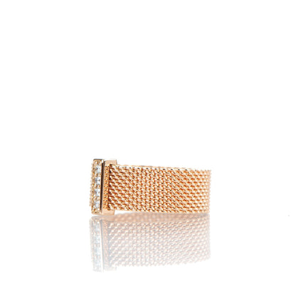 Tiffany 18K Rose Gold 4 Diamond Somerset Ring 4.5 3 of 6