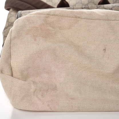 Gucci GG Supreme Monogram Medium Single Buckle Rucksack Backpack Beige Ebony Brown 9 of 11