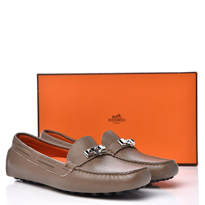 Hermes Epsom Womens Irving Loafer 38 Etoupe 12 of 12