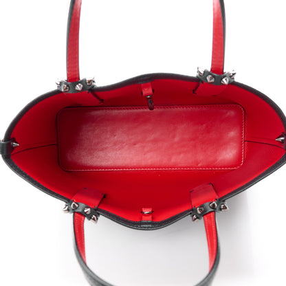 Christian Louboutin CHRISTIAN LOUBOUTIN Calfskin Spikes Mini East West Cabata Tote Black 5 of 11