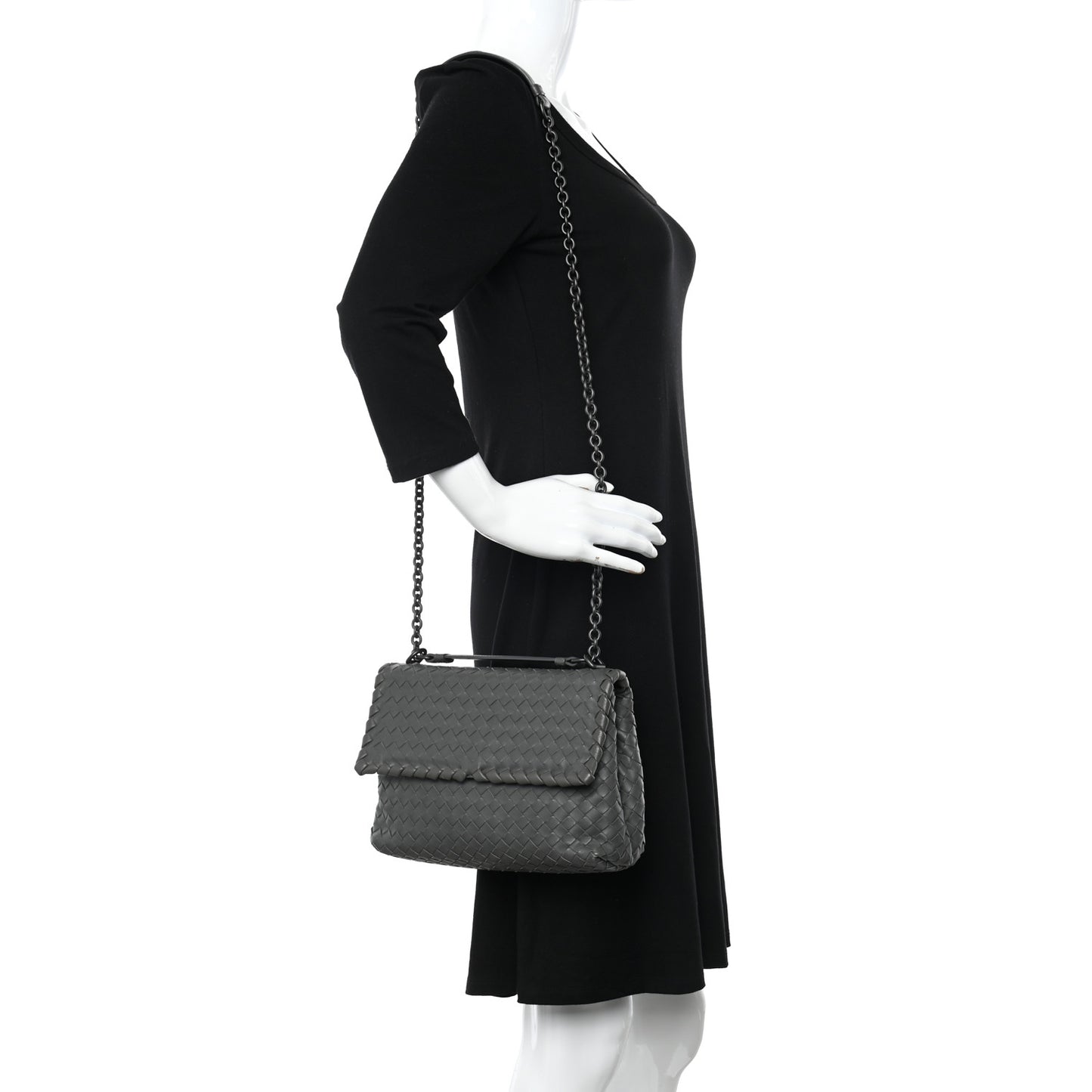 Nappa Intrecciato Medium Olimpia Bag Steel