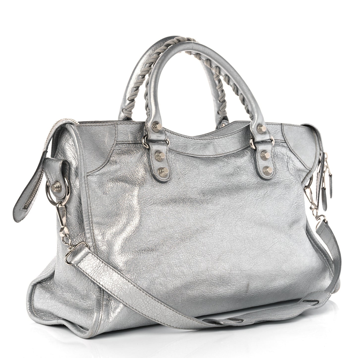 Metallic Agneau Giant 12 Silver Hardware City Gris Aluminum