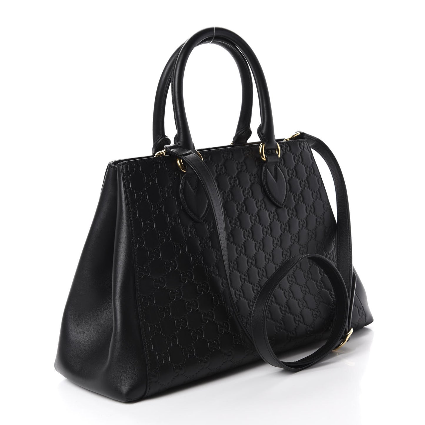Soft Guccissima Signature Top Handle Tote Bag Black