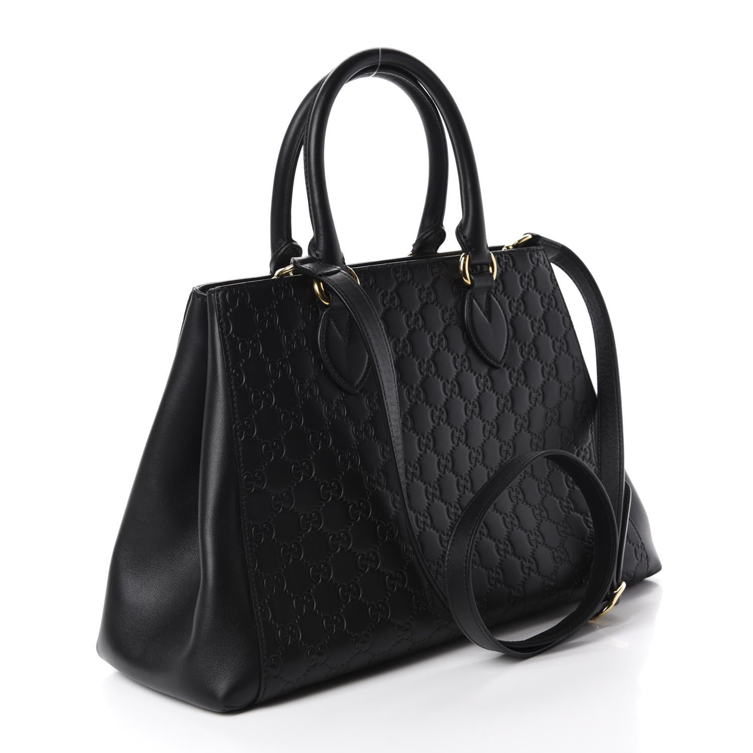 Gucci Soft Guccissima Signature Top Handle Tote Bag Black 3 of 10
