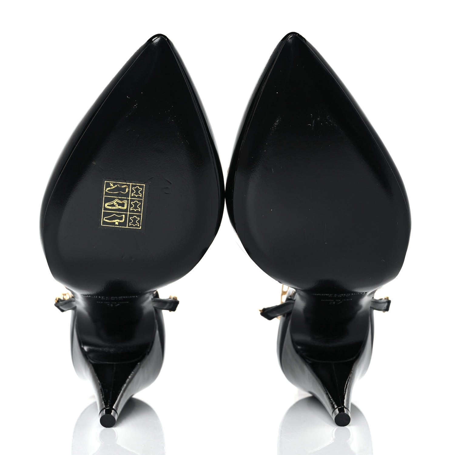 Saint Laurent Patent Venus Chain 95 Pumps 37 Black 5 of 8