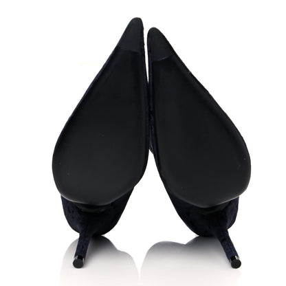 Balenciaga Velvet Spandex Extreme Pointed Toe Knife Ankle Boots 36 Black 5 of 6