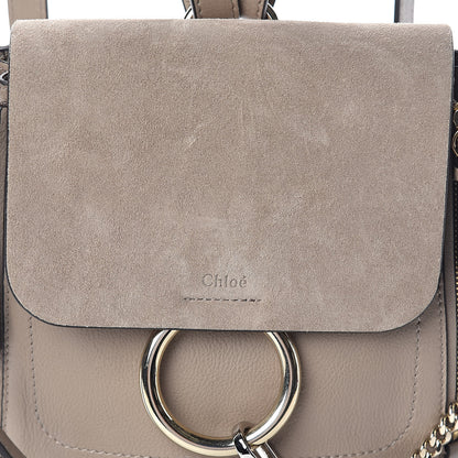 Chloe Suede Calfskin Small Faye Backpack Motty Grey 7 of 9