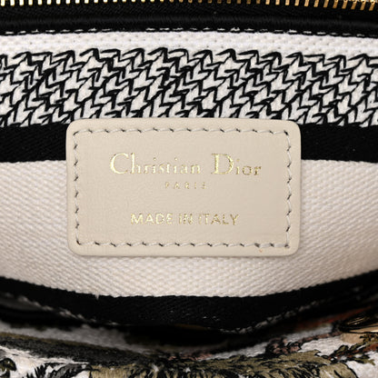 Christian Dior Canvas Embroidered Jardin Botanique Medium Lady D-Lite White Multicolor 6 of 11