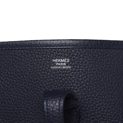 Hermes Taurillon Clemence Evelyne III PM Bleu Nuit 6 of 11