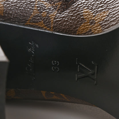 Louis Vuitton Patent Calfskin Monogram Star Trail Ankle Boots 39 Black 7 of 9