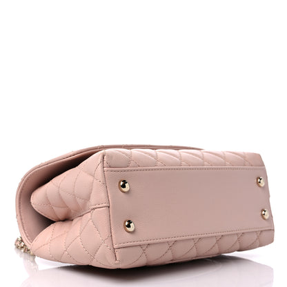 Chanel Caviar Quilted Mini Coco Handle Flap Light Pink 4 of 9