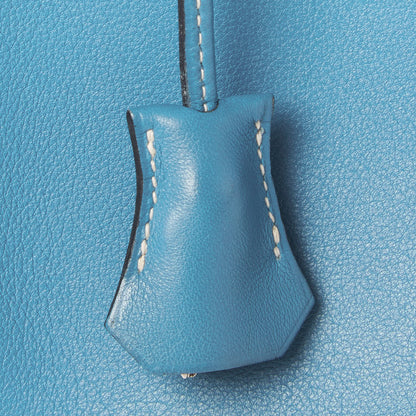 Hermes Swift Kelly Retourne 32 Blue Jean 30 of 39