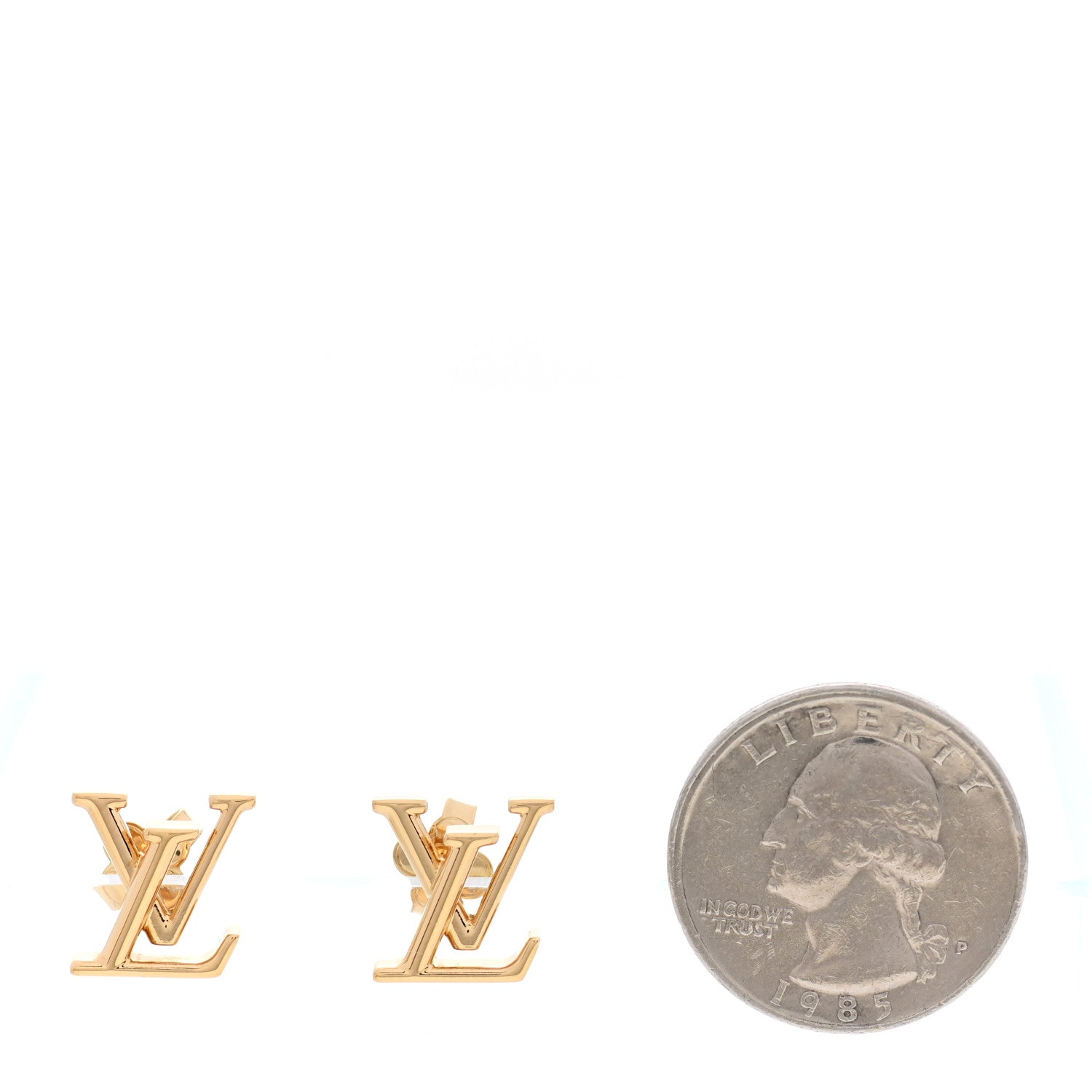 Louis Vuitton Metal LV Iconic Earrings Gold 2 of 6