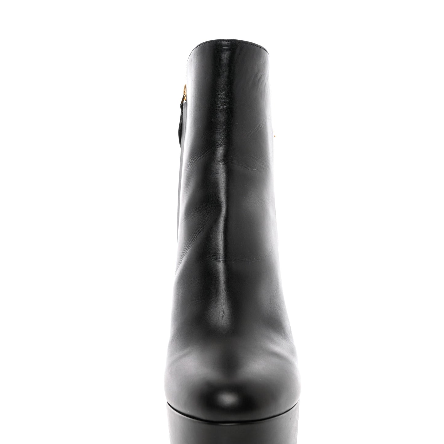 Calfskin Monogram Afterglow Platform Ankle Boots 39 Black