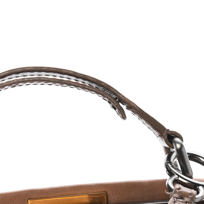 Fendi Vitello Saddle Mini Peekaboo Iconic Satchel Dove 10 of 10