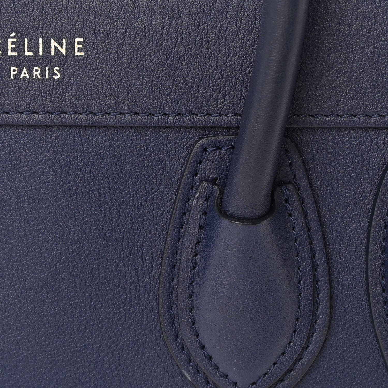 Celine Smooth Calfskin Nano Luggage Navy Blue 14 of 16
