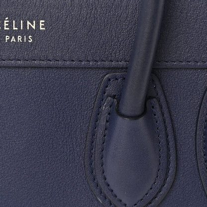 Celine Smooth Calfskin Nano Luggage Navy Blue 14 of 16