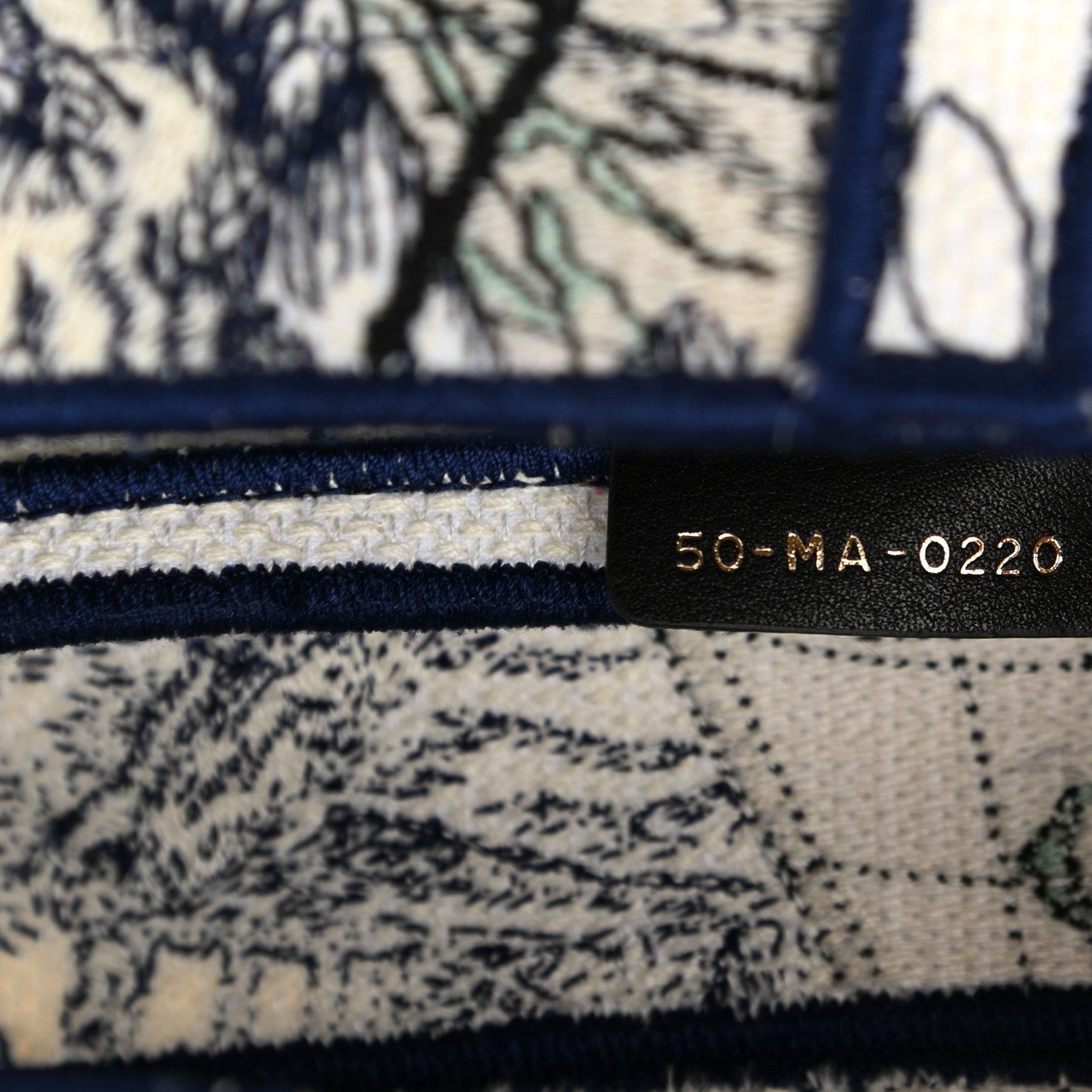 Christian Dior Canvas Embroidered Around the World Saddle Bag Blue 7 of 11