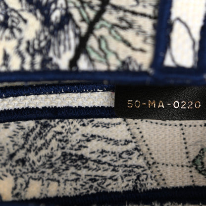Christian Dior Canvas Embroidered Around the World Saddle Bag Blue 7 of 11