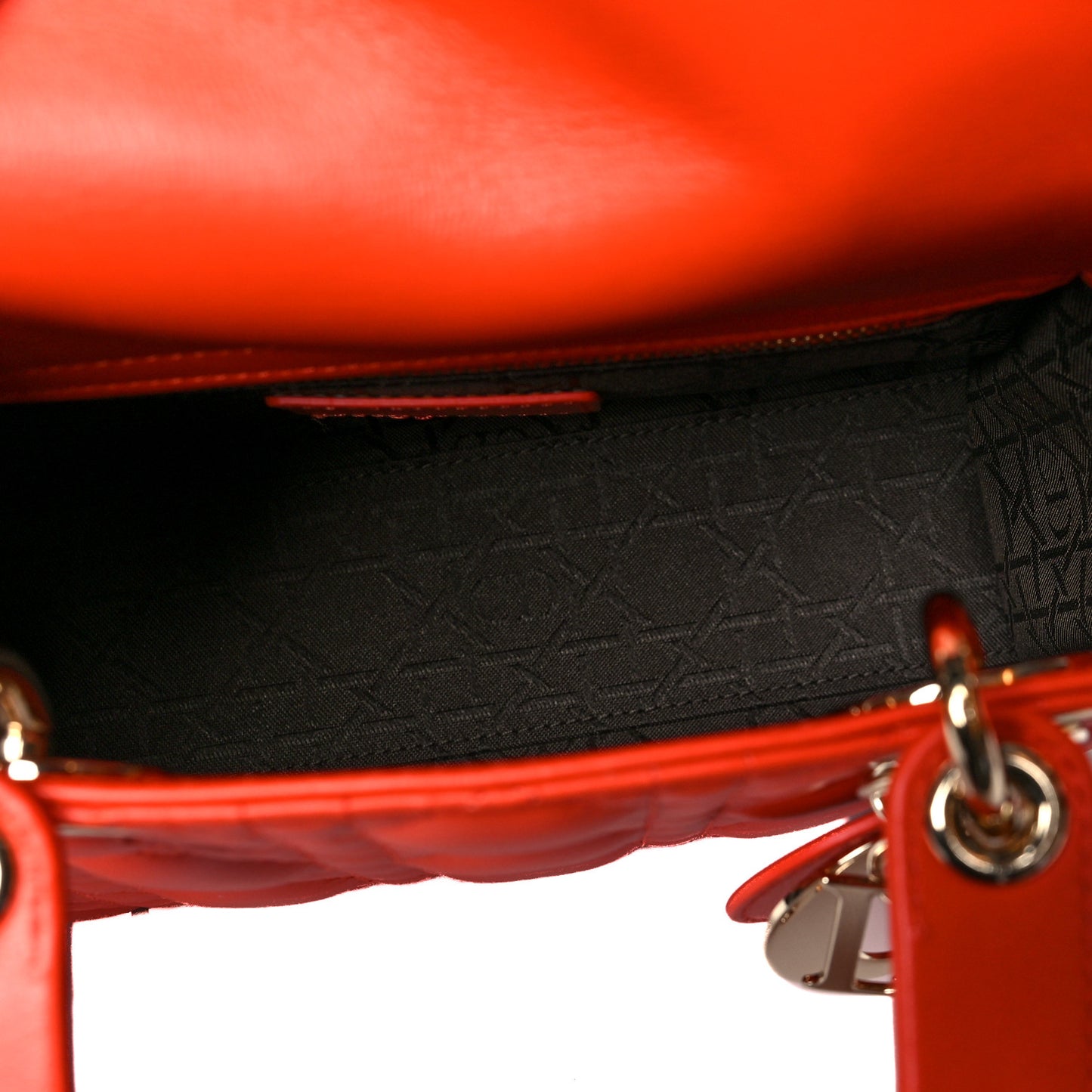 Lambskin Cannage Small My ABCDior Lady Dior Orange