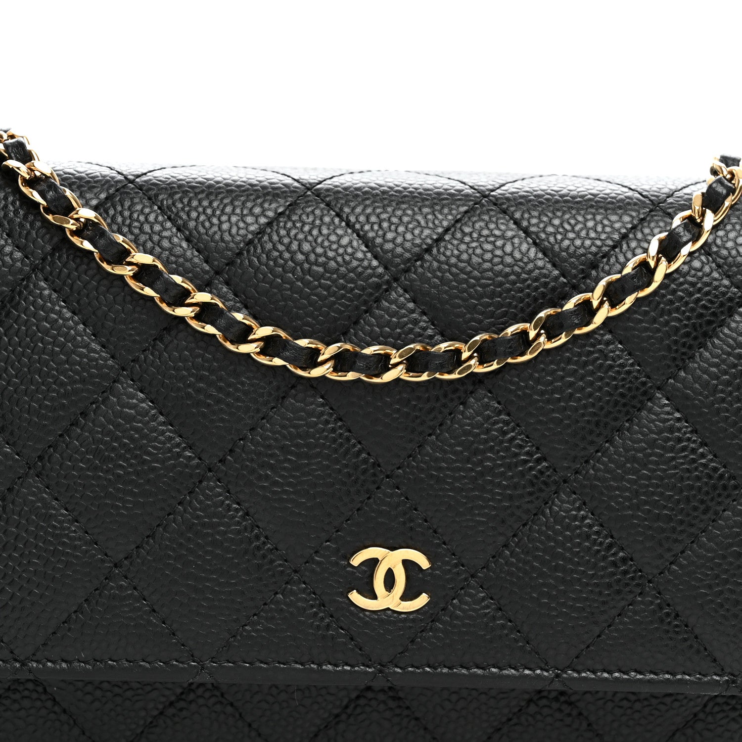 Chanel Caviar Quilted Wallet on Chain WOC Black 9 of 12