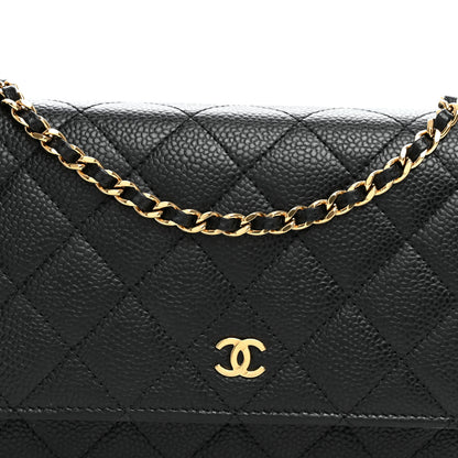 Chanel Caviar Quilted Wallet on Chain WOC Black 9 of 12