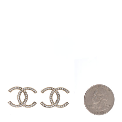 Chanel Crystal CC Earrings Silver 2 of 5