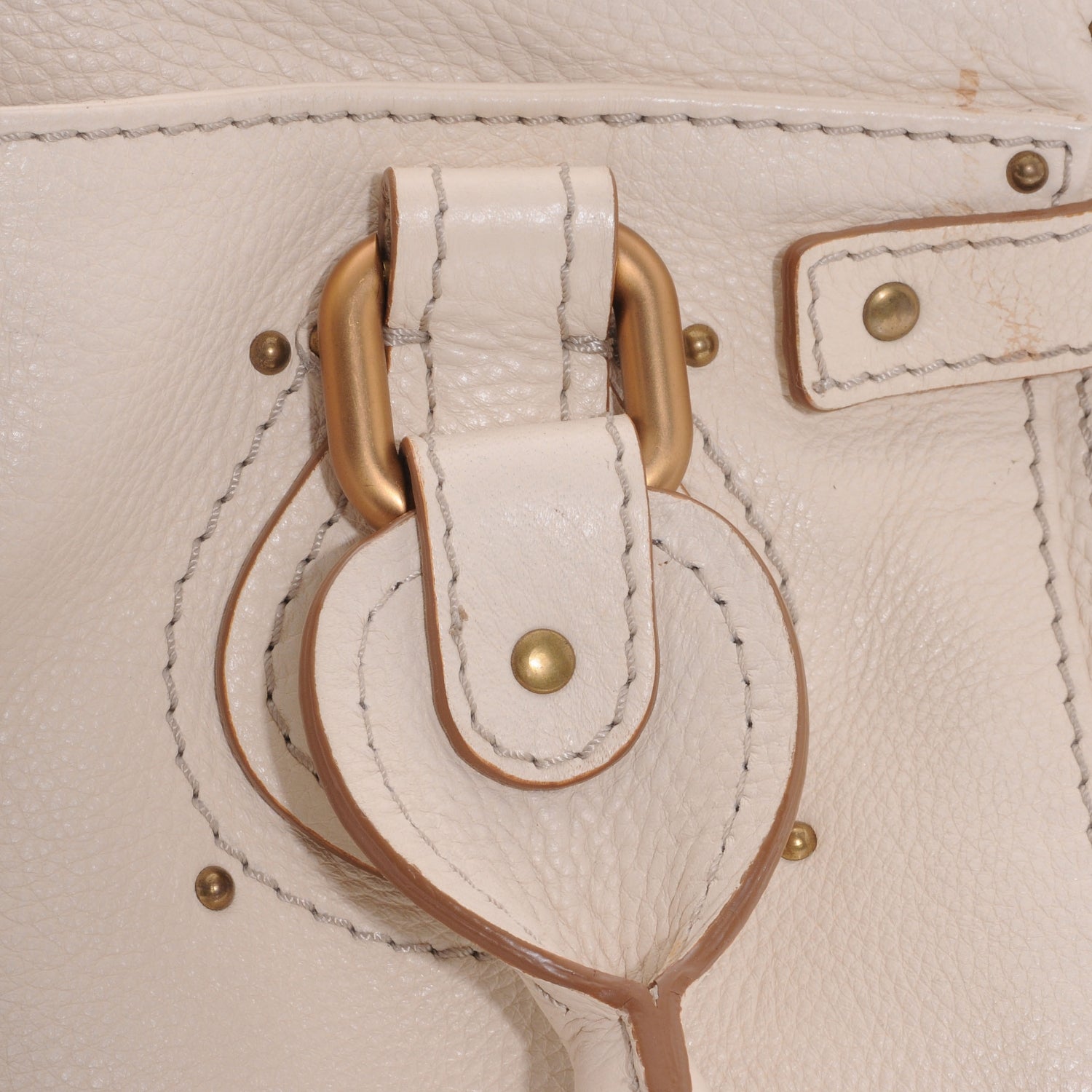 Chloe Leather Medium Paddington Satchel Ivory 10 of 11