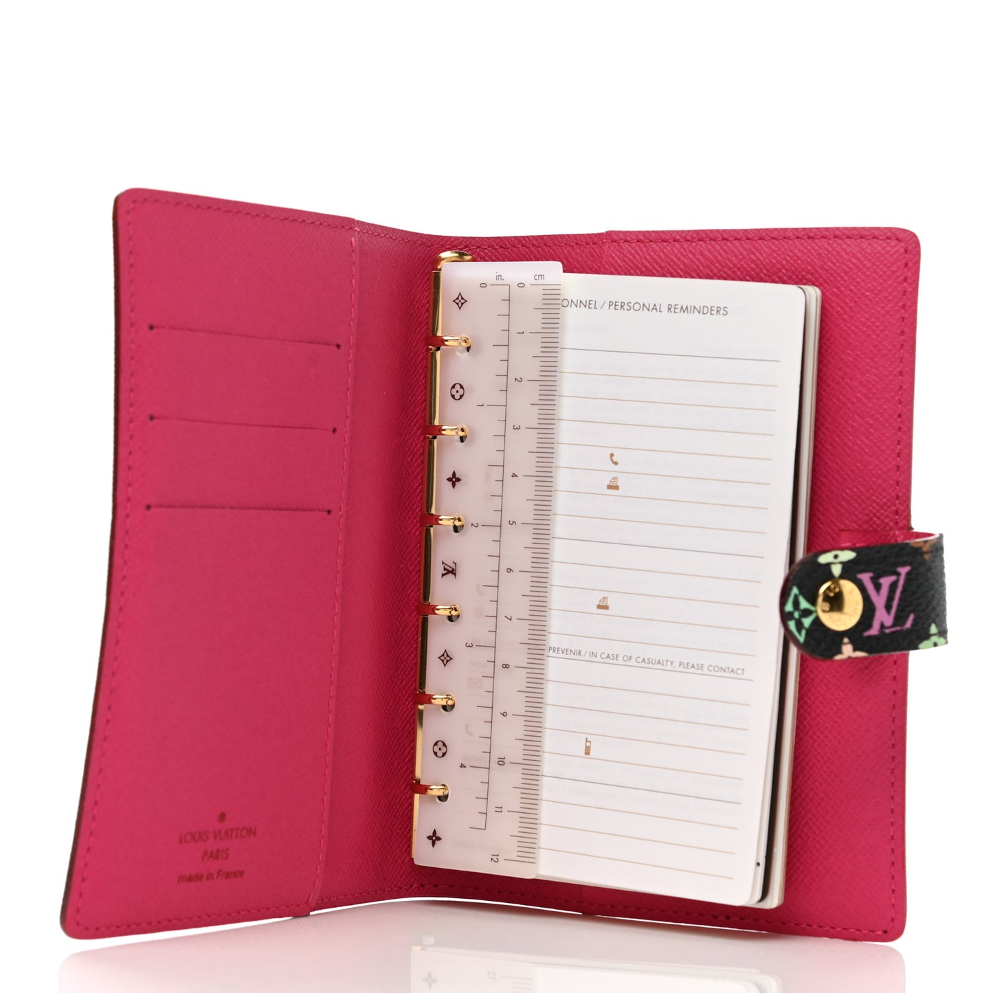 Monogram Multicolor Small Ring Agenda Cover Black Grenade