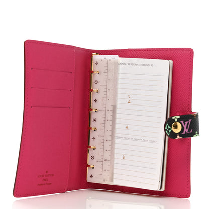 Louis Vuitton Monogram Multicolor Small Ring Agenda Cover Black Grenade 5 of 7