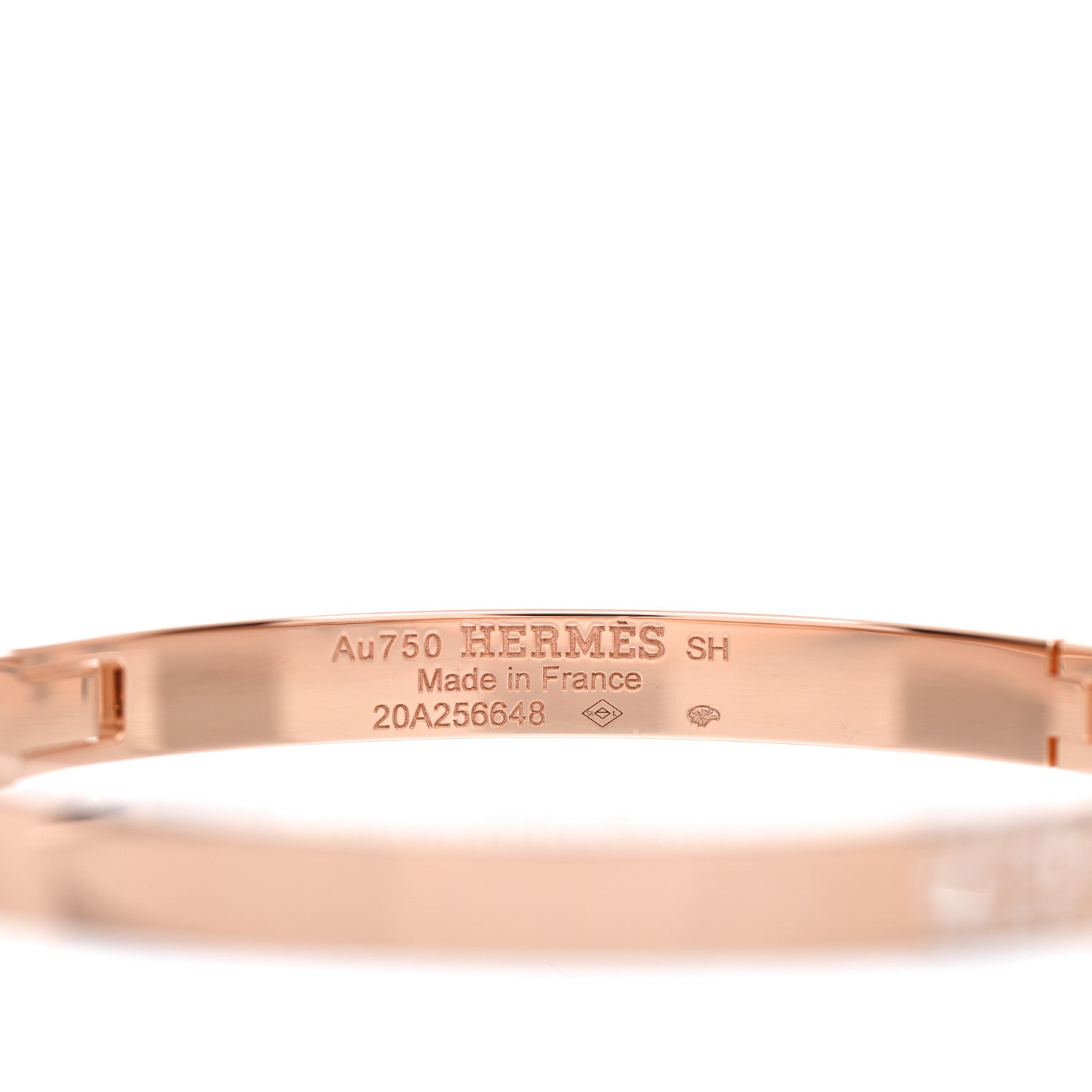Hermes 18K Rose Gold Diamond PM H D'Ancre Bracelet SH 4 of 4