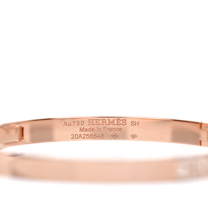 Hermes 18K Rose Gold Diamond PM H D'Ancre Bracelet SH 4 of 4