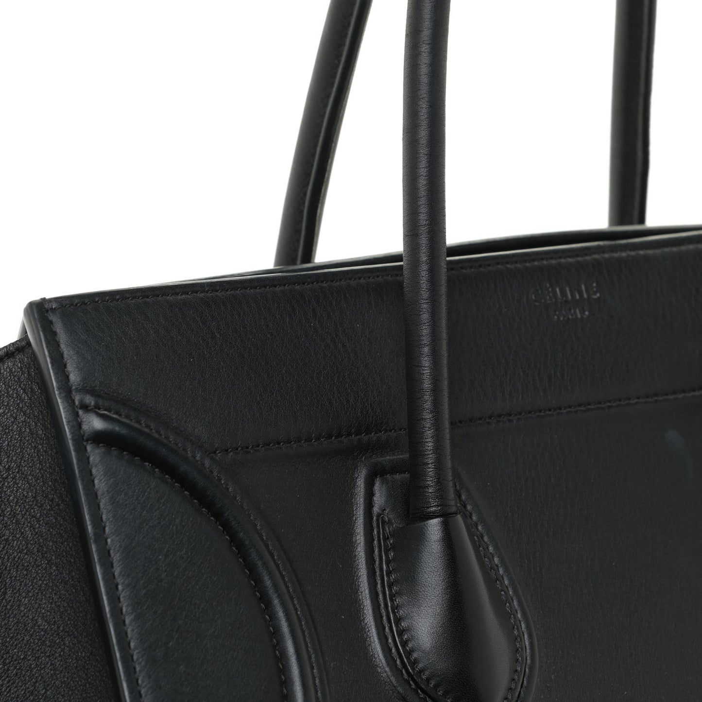 Supple Calfskin Medium Phantom Luggage Black