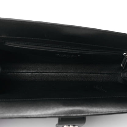 Chanel Caviar Chevron Quilted Framed Clutch Black 5 of 9