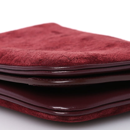 Saint Laurent Suede All-Over Monogram Crossbody Burgundy 11 of 13