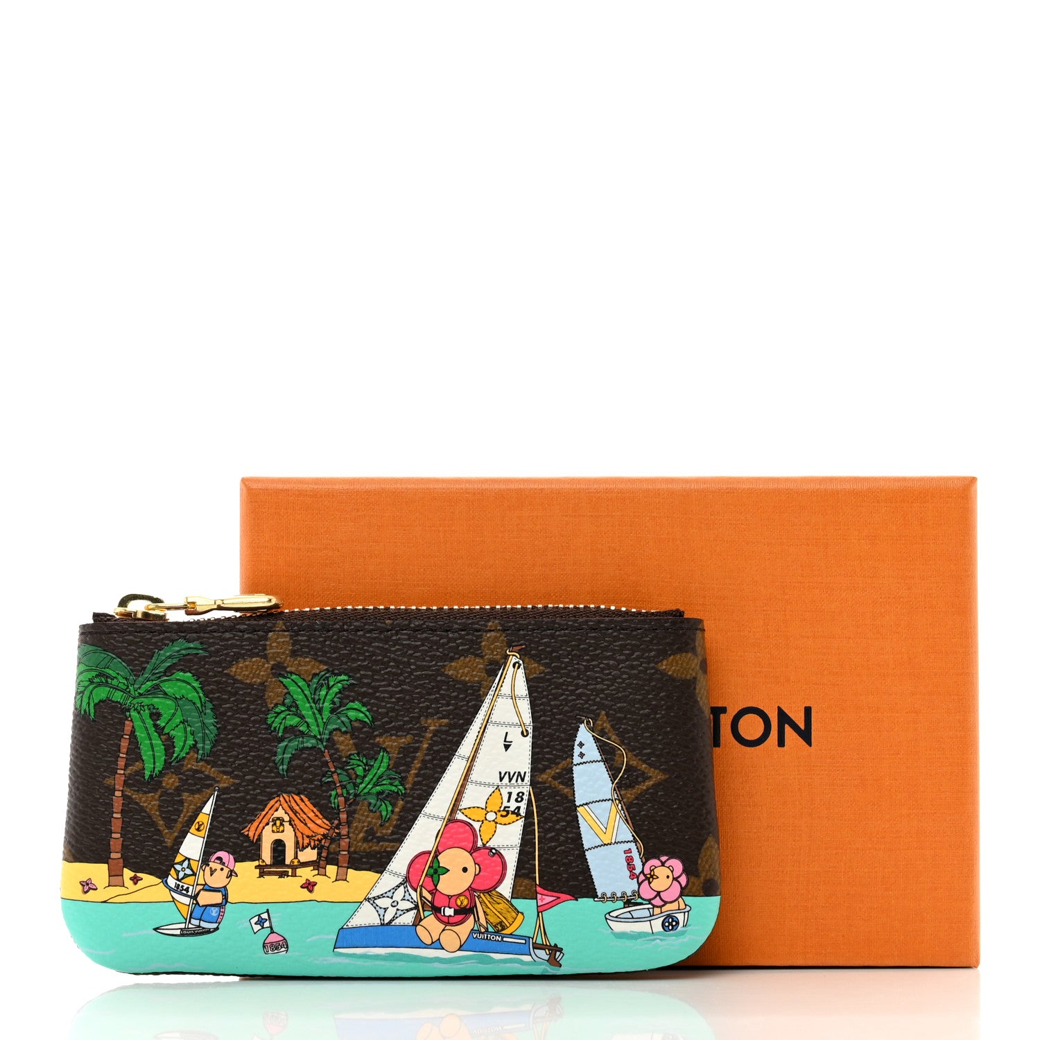 Louis Vuitton Monogram 2023 Christmas Animation Sailing Key Pouch Dragon Fruit Pink 7 of 7