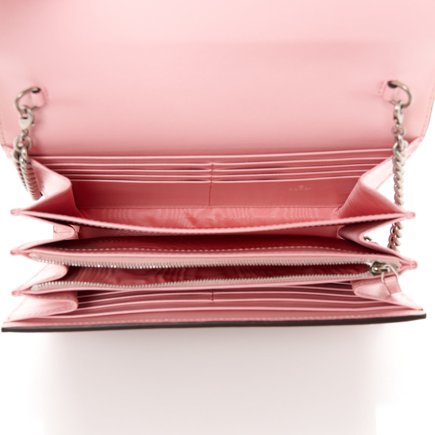 Azalea Calfskin Enamel Mini Dionysus Chain Wallet New Cherry Red Wild Rose Off White