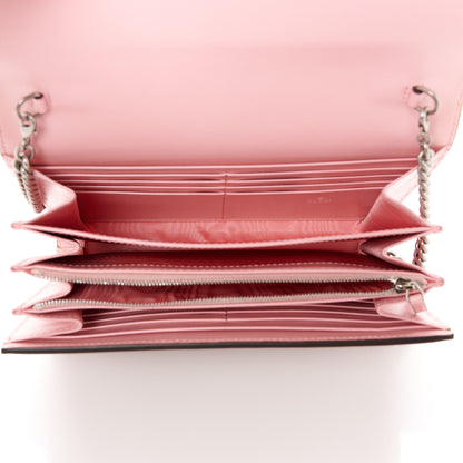 Gucci Azalea Calfskin Enamel Mini Dionysus Chain Wallet New Cherry Red Wild Rose Off White 5 of 10