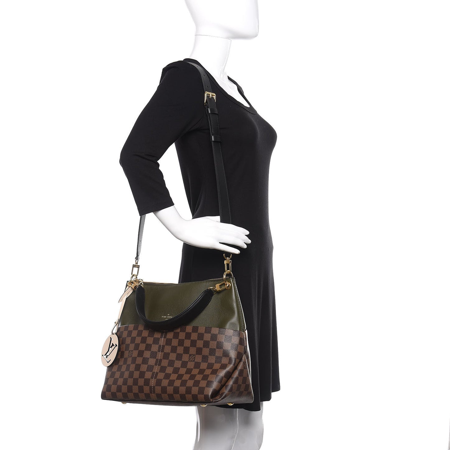 Damier Ebene Calfskin Maida Khaki